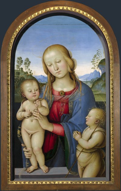 Madonna mit Hl. Johannes dem Täufer von Pietro Perugino